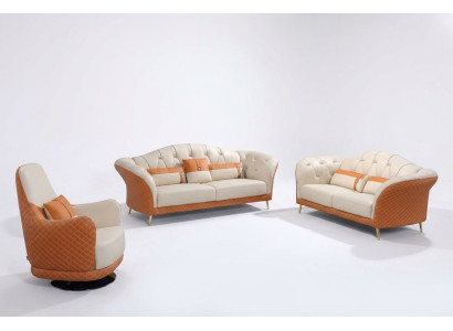 Meubles design d'ameublement exclusifs 32 pièces de canapé ensemble de 2 pièces. Paysage de vie