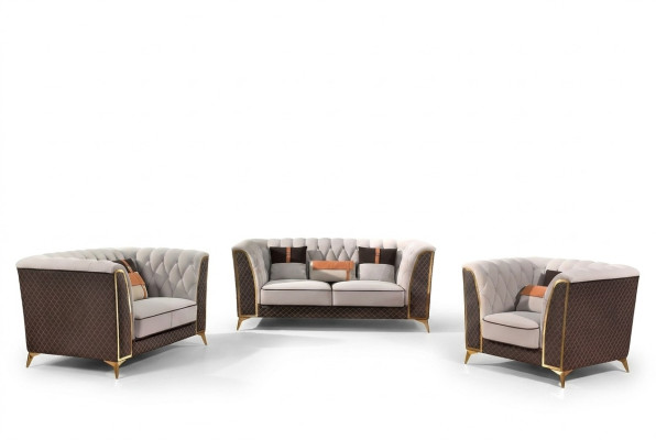 Canapé trois places Canapé en cuir design trois places Meuble de style italien trois places