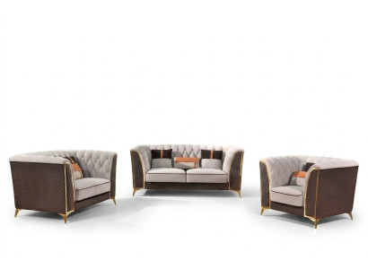Canapé trois places Canapé en cuir design trois places Meuble de style italien trois places