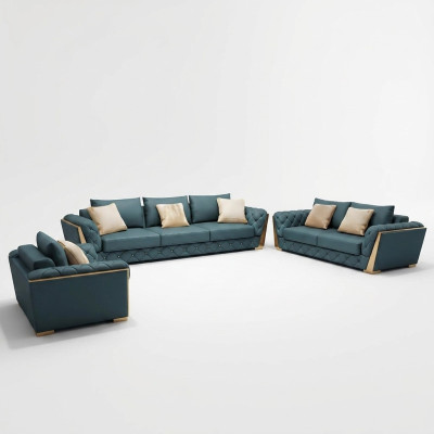 Moderne canapé 3 places paysage de vie canapés design coussin de siège neuf.