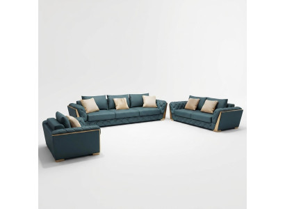 Moderne canapé 3 places paysage de vie canapés design coussin de siège neuf.