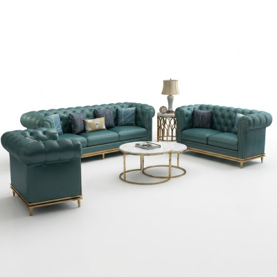 Canapé en cuir Chesterfield canapés canapés canapé rembourré canapé en cuir salon