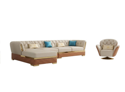 Canapé d'angle exclusif Meubles de salon Canapé Rembourrage Canapé de luxe Ensemble d'angle
