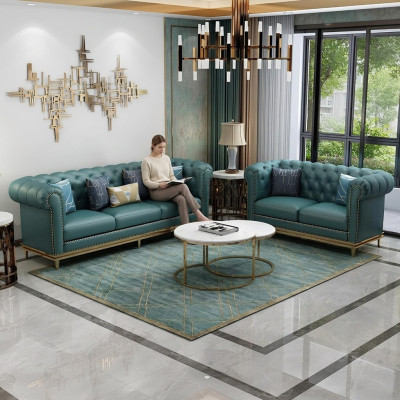 Ensemble de canapé 3+2 places en cuir canapé moderne canapé design nouveau Chesterfield