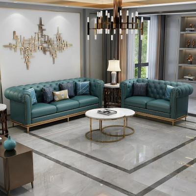 Ensemble de canapé 3+2 places en cuir canapé moderne canapé design nouveau Chesterfield