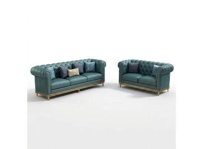 Ensemble de canapé 3+2 places en cuir canapé moderne canapé design nouveau Chesterfield