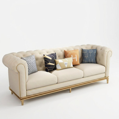 Canapé classique trois places 3 places design Chesterfield style italien