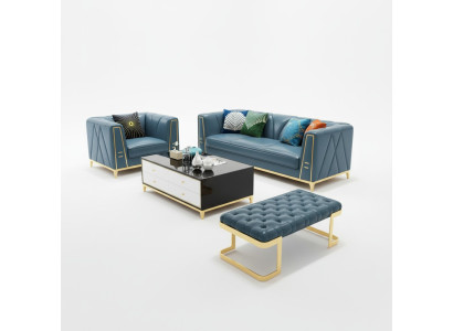 Chesterfield exclusif Design Meubles 31 places Tabouret Canapé Suite Rembourrage
