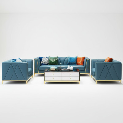 Canapés en cuir Chesterfield ensembles de canapé Canapés en cuir Salon