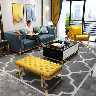 Canapé Chesterfield Trois Places Revêtement Canapé 3 Places Canapé en Cuir Revêtement
