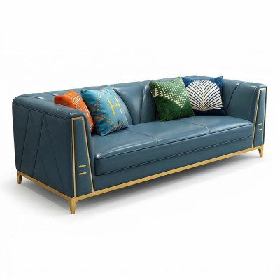 Canapé Chesterfield Trois Places Revêtement Canapé 3 Places Canapé en Cuir Revêtement