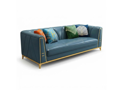 Canapé Chesterfield Trois Places Revêtement Canapé 3 Places Canapé en Cuir Revêtement