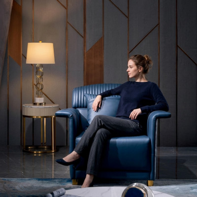 Classique r designer cuir loung club fauteuil à accoudoirs canapé relax d'une place