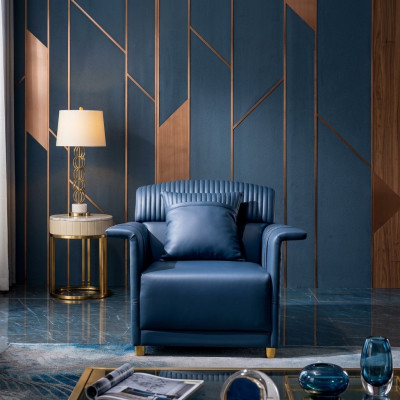 Classique r designer cuir loung club fauteuil à accoudoirs canapé relax d'une place