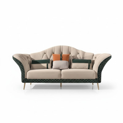 Designer Ensembles Canapé Canapé Canapé Suite 6 pcs. Ensemble de tables basses en cuir