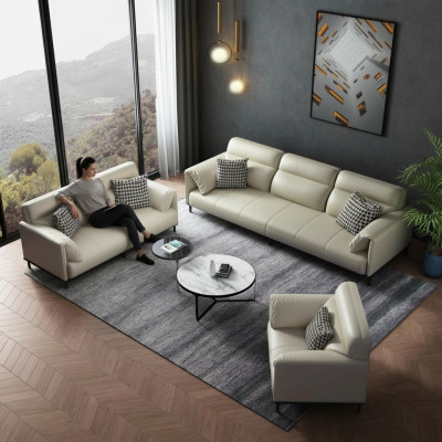 Meubles design italiens Canapé ensemble 3-2-1 Places Canapé Tissu Textile d'ameublement