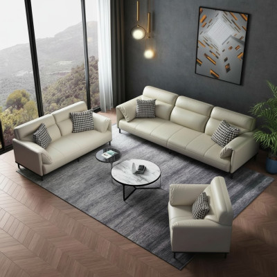 Meubles design italiens Canapé ensemble 3-2-1 Places Canapé Tissu Textile d'ameublement