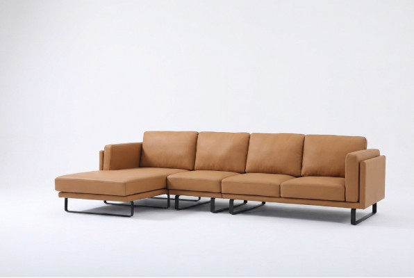 Canapé d'angle Design Canapé d'angle Mobilier de salon Canapé moderne en cuir rembourré
