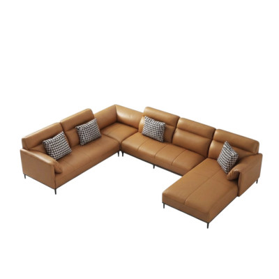 Sofa d'angle du salon Canapé d'angle design Meuble Canapé en cuir Salon Sofa