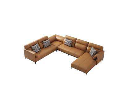 Sofa d'angle du salon Canapé d'angle design Meuble Canapé en cuir Salon Sofa