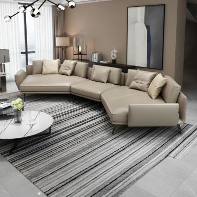 Canapé moderne Canapé d'angle Forme en U Mobilier rembourré Salon Canapé en cuir Canapé d'angle