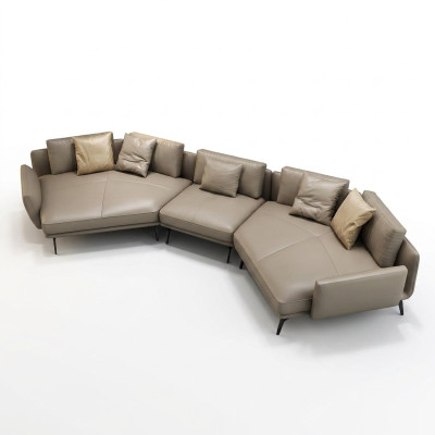 Canapé moderne Canapé d'angle Forme en U Mobilier rembourré Salon Canapé en cuir Canapé d'angle