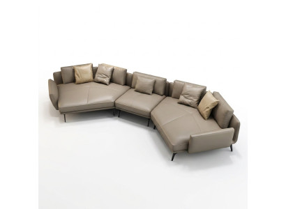 Canapé moderne Canapé d'angle Forme en U Mobilier rembourré Salon Canapé en cuir Canapé d'angle