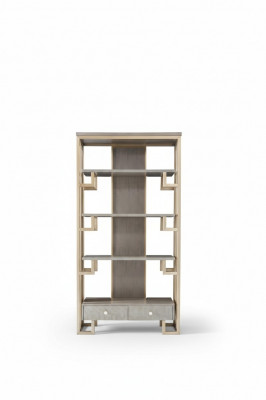 Vitrine en acier inoxydable de luxe Armoire en bois Designer Présentoirs Étagères Armoires