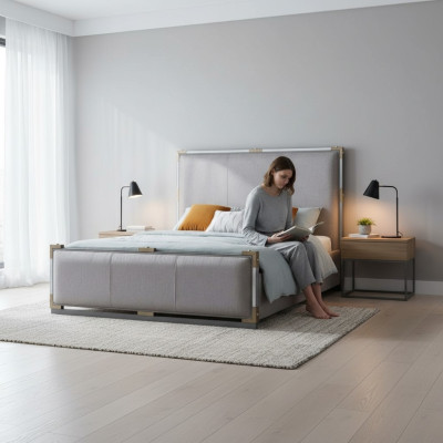Chambre de concepteur de luxe Lit Lits doubles Hôtel 180x200 Italien