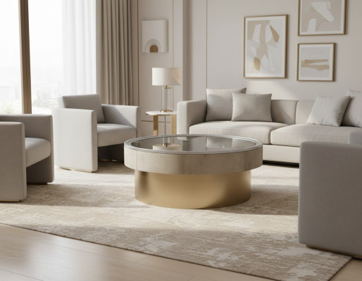 Table basse design ronde Tables d'appoint modernes Table de canapé ronde
