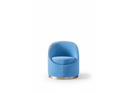 Fauteuil de club rembourré en tissu Design Hotel Lounge Blue Living Room