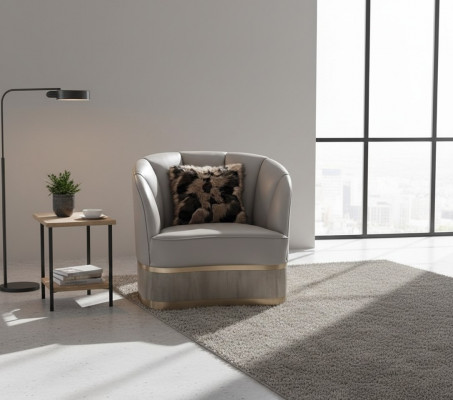 Salon Fauteuil de luxe Hôtel Tapisserie Fauteuils Modernes à un seul siège Concepteur