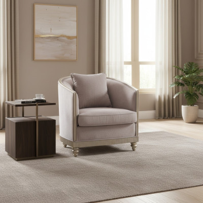 Salon Luxe Fauteuil Hôtel Tapisserie Décoration Moderne Fauteuil Design Gris