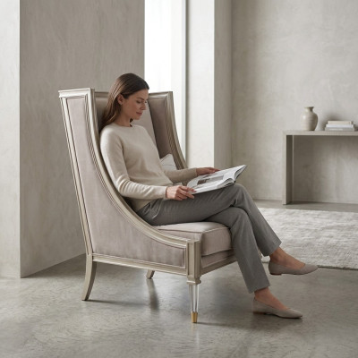 Fauteuil de luxe Design Chaise Hôtel Dubai Meubles Ameublement Fauteuil Relax Une Place