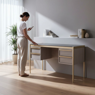 Meubles de design de luxe Bureau Table en bois Tables en bois Bureaux Secrétaire