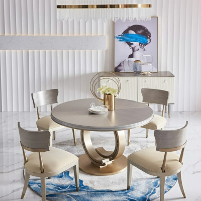 Ensemble de chaises de luxe 4x avec siège rembourré, chaise longue, suite