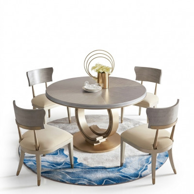 Ensemble de chaises de luxe 4x avec siège rembourré, chaise longue, suite