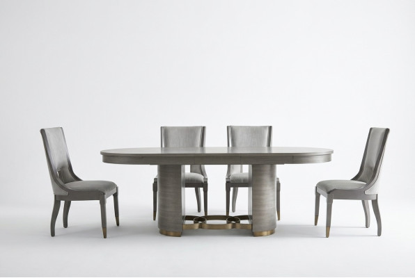 Ensemble de salle à manger de luxe Table avec 6 chaises dossier complet e Groupe style Dubai