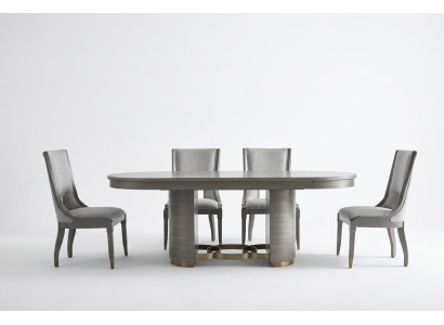 Ensemble de salle à manger de luxe Table avec 6 chaises dossier complet e Groupe style Dubai