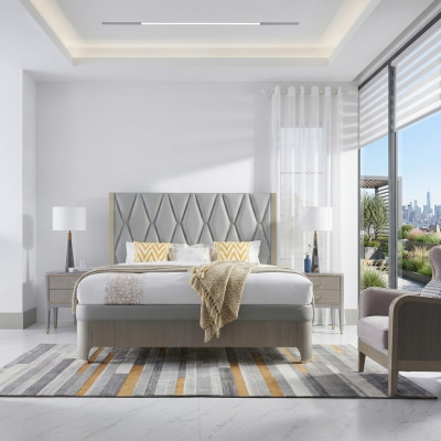 Chambre Lit de luxe Design de lit en bois Lits 180x200cm Lits