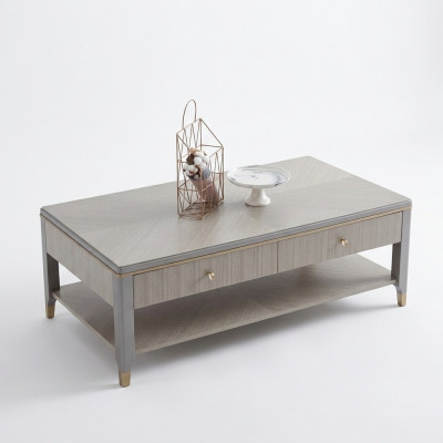 Table basse de luxe en bois pour salon - Tables de haute qualité pour salon - Meubles de qualité pour table d'appoint.