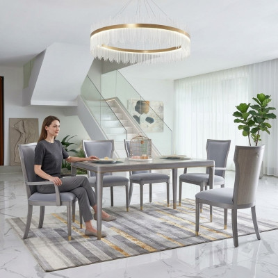 Compléter e Suite Table avec 6 chaises Mobilier de luxe hôtel Dubai Aménagements