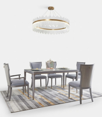 Compléter e Suite Table avec 6 chaises Mobilier de luxe hôtel Dubai Aménagements