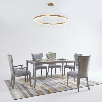 Table à manger Designer Meubles de luxe en bois Tables 160x90cm Salon