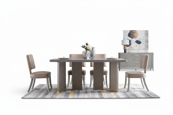 Ensemble de salle à manger complet Table + 4 chaises à accoudoirs de luxe