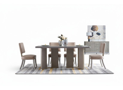 Ensemble de salle à manger complet Table + 4 chaises à accoudoirs de luxe