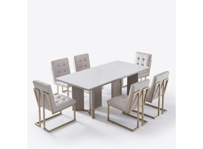 Salle à manger Table Designer Meubles de luxe Tables en bois 180x90cm Salon