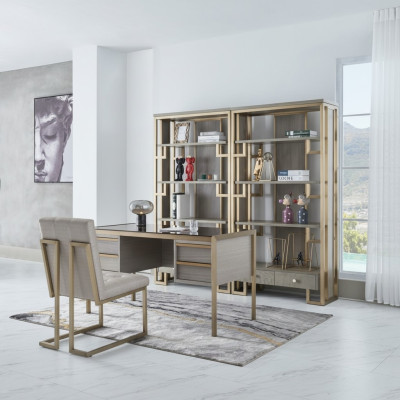 Mobilier de bureau design de haute qualité, mobilier de style table fauteuil vitrine 4 pièces.