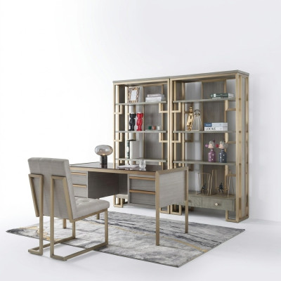 Mobilier de bureau design de haute qualité, mobilier de style table fauteuil vitrine 4 pièces.