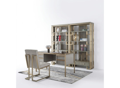 Mobilier de bureau design de haute qualité, mobilier de style table fauteuil vitrine 4 pièces.